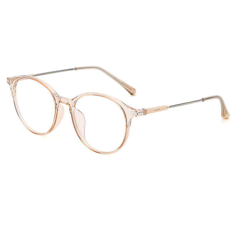 New round frame glasses, fashionable anti-blue light computer myopia frame, unisex plain plain glasses 2801