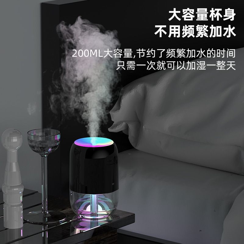 New USB humidifier, cross-border home, bedroom, fog, car, desktop, large-capacity ambient light, aroma diffuser Specification image