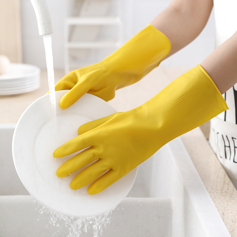 厨房清洁家务手套塑胶乳胶皮防水洗碗洗菜洗衣服干活居家防滑贴手详情图2