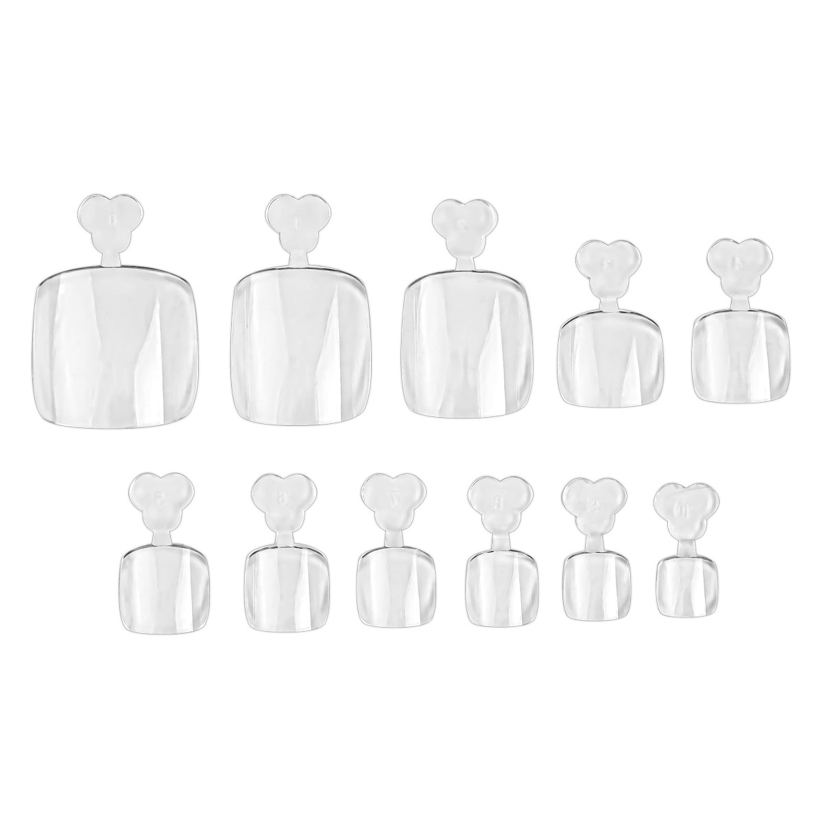 New Porcelain White Box Nail Plate 550 Ultra-Thin Non-Trace Transparent Toenail Nail Plate Toenail Nail Nail Fake Toenail Plate Item Picture