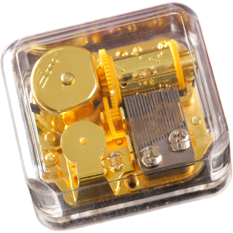 Metal movement wind-up music box Music box gift Girl child birthday gift Sky City living room decoration Item Picture