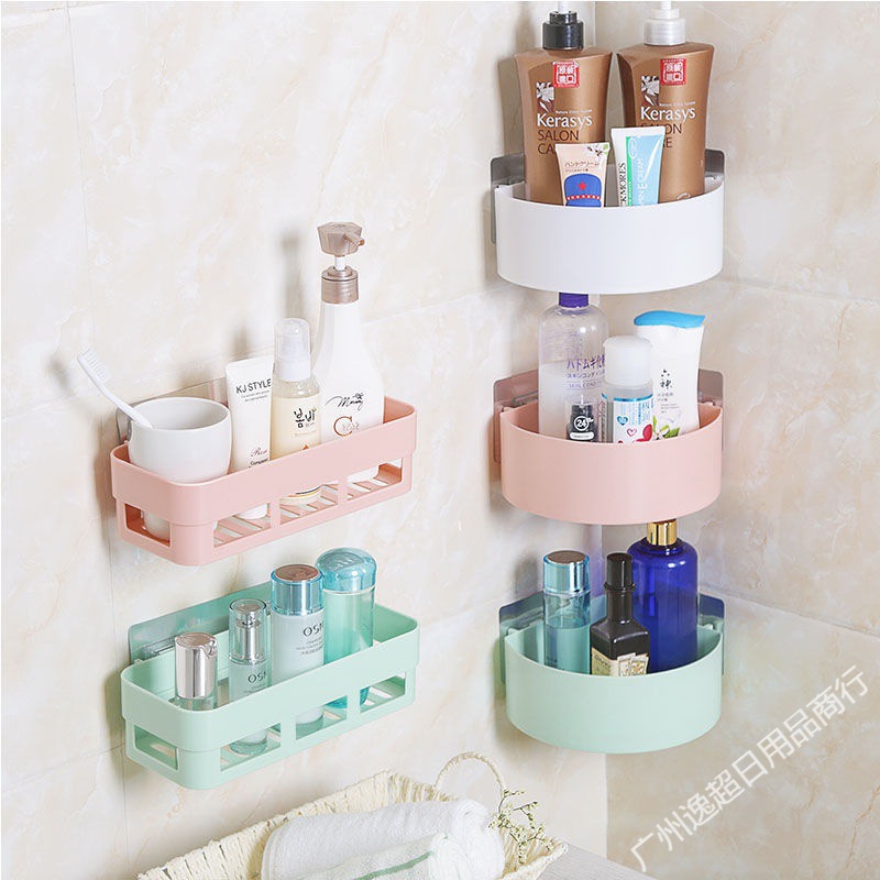 Hanging Basket Storage Rack Bathroom Traceless Bathroom Storage Basket Kitchen Bathroom Free Punch Storage Frame Storage Rack Wholesale Specification drawing
