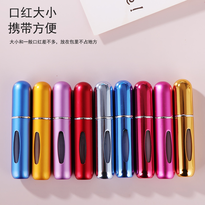 In stock: 5ml bottom-filled perfume spray bottle, aluminum foil recyclable perfume filling bottle, portable cosmetic bottle details Picture
