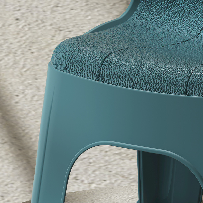 Backrest chair stool plastic modern simple thick imitation leather high-end living room restaurant adults and children can be stacked wholesale Application Scenario
