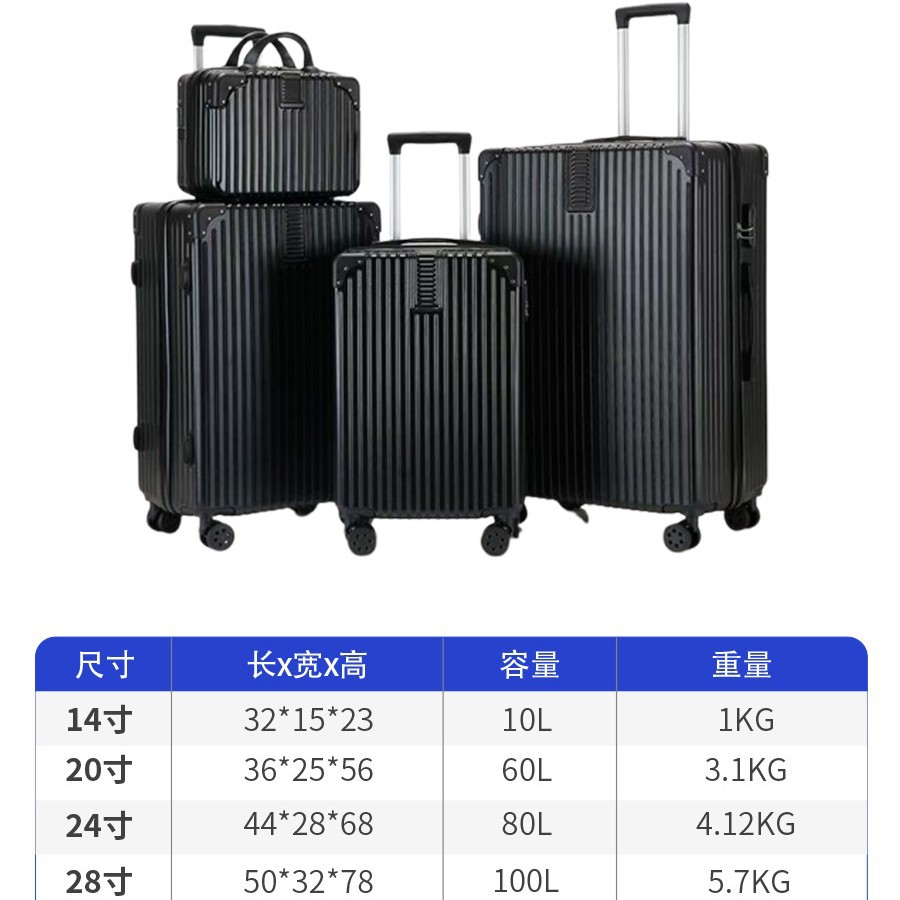 Cross-border ABS carry-on suitcase, 20/28-inch password travel suitcase, neutral solid color suitcase, swivel wheel trolley case in stock Application Scenario