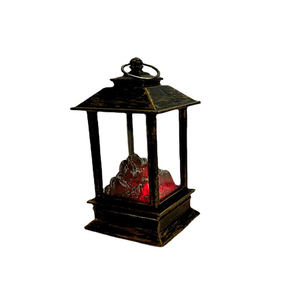 Creative Cross-Border Fireplace Small Wind Lamp Led Light Simulation Flame Night Light Scene Layout Window Decoration Item Picture