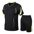 篮球服速干短袖运动套装男夏季健身短裤跑步足球服两件套一件代发