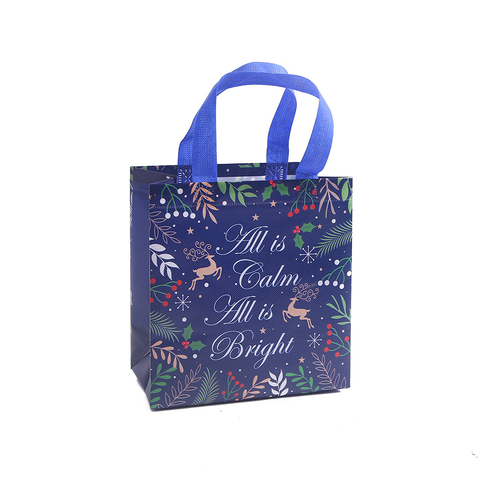 Printed shopping packaging bags, non-woven fabric bags, Christmas gift handbags, party candy gift bags, souvenir gift bags Item Picture