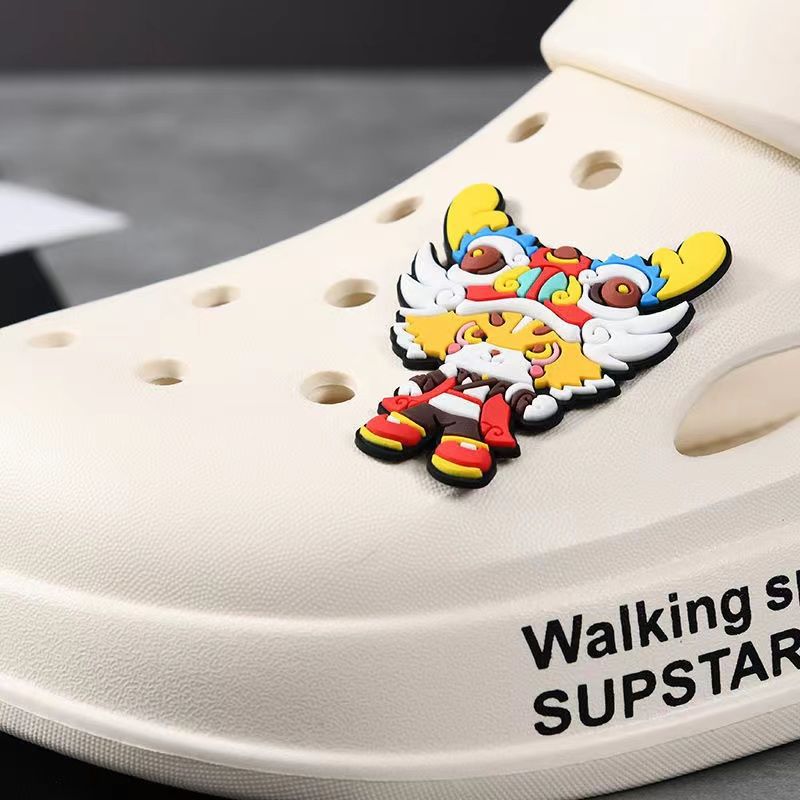 New lovers leisure Crocs men wear non-slip and anti-odor baotou slippers women super soft thick soled students summer details Picture