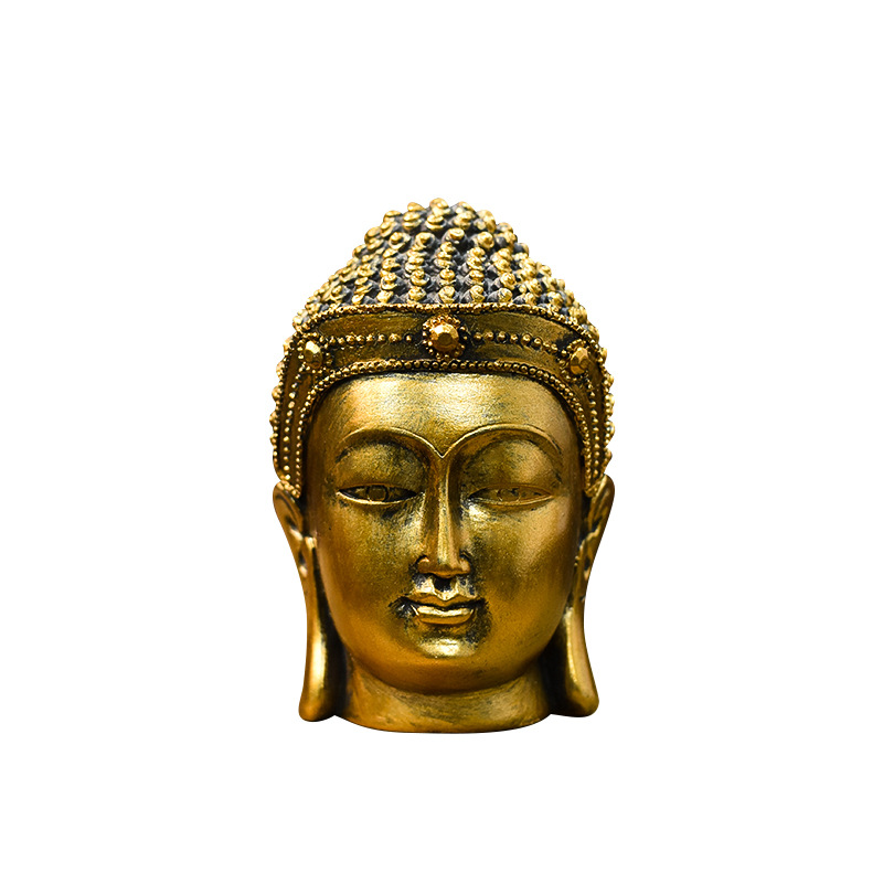 Cross-Border Creative Southeast Asia Antique Buddha Head Wholesale Resin Crafts Amazon Gifts Home Decor Item Picture