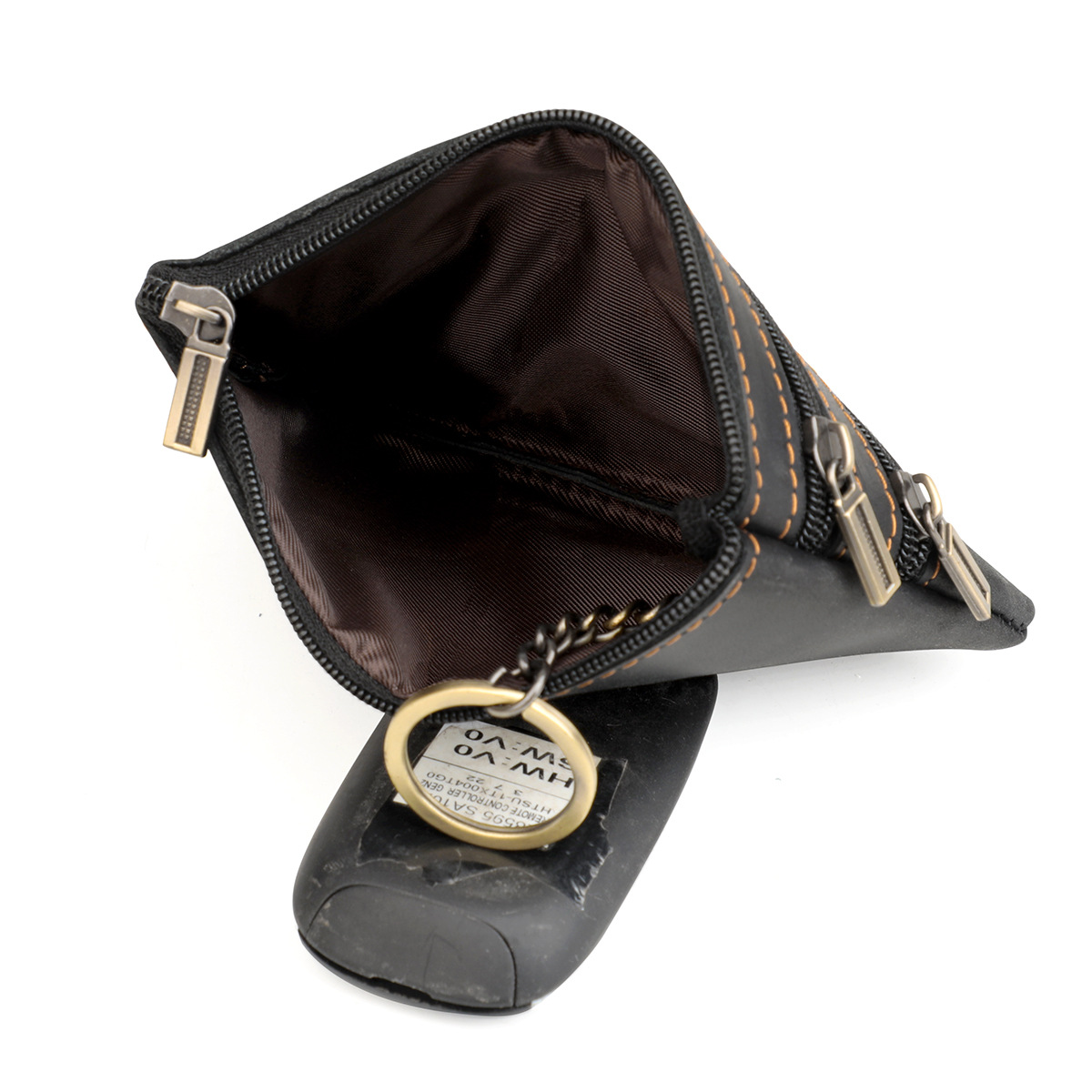 Europe And The United States Retro Crazy Horse Leather Change Baotou Layer Cattle Pickup Bag Men's And Women's Credit Card Sleeve Car Key Bag Leather Application Scenario