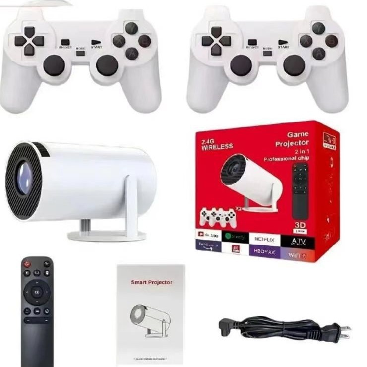 HY300 Gaming Cannon with Gamepad, TF Card pro short-throw projector, smart portable high-definition projector for home screen projection