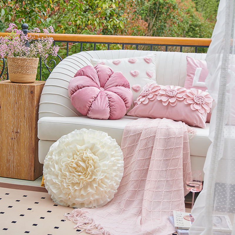 French romantic wedding pillow modern pink ins wind living room marriage room sofa headboard cushion cover manufacturers wholesale