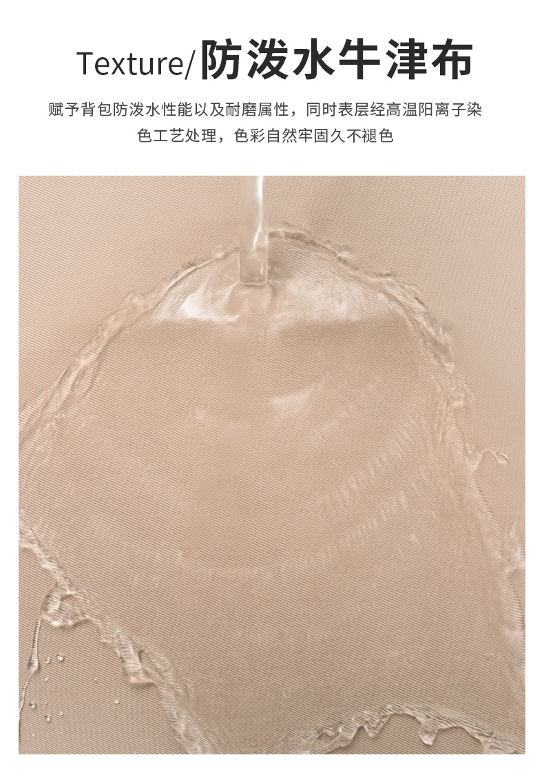 2025新款女士双肩包大容量轻便休闲旅行背包尼龙简约通勤学生书包详情8