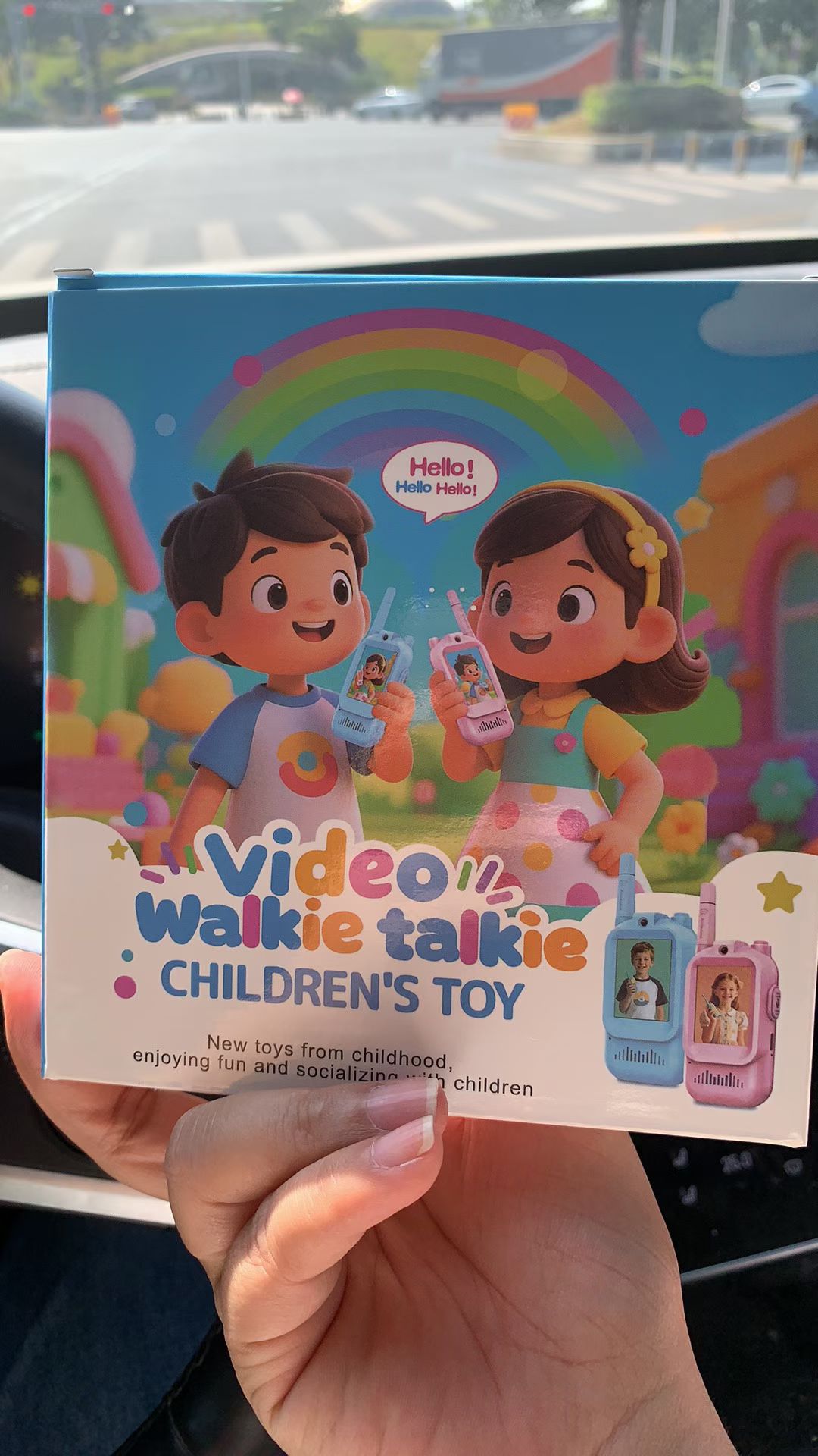 Cross-border bestseller cartoon children's video walkie-talkie, outdoor parent-child interactive educational toy, wireless video walkie-talkie, video and micro-chat messaging walkie-talkie pic 10