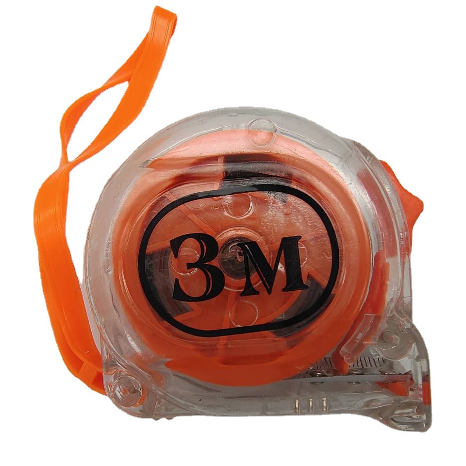 3M and 5m steel box rulers, transparent anti-drop tape measures, pull measures, steel roll rulers, small hardware measuring tools, 2-yuan store factory direct sales Item Picture