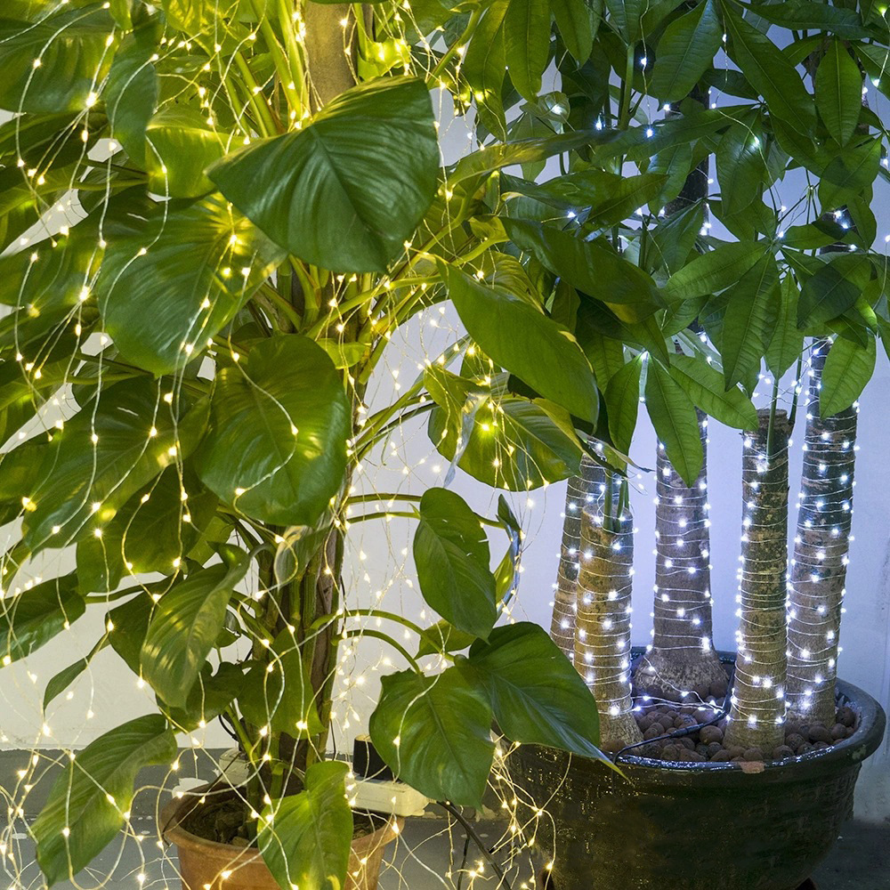 Amazon's best-selling led solar tree vine lights, string tail lights, outdoor courtyard decorative copper wire string lights, waterfall lights Application Scenario