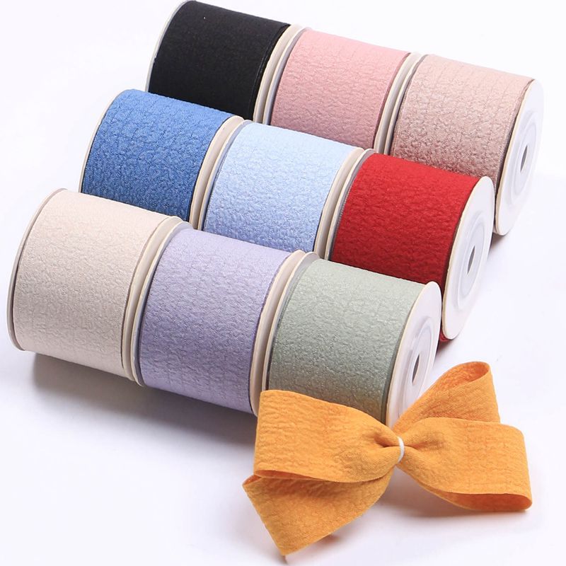 Macaron color plaid ribbon diy bow material Flowers gift packaging decorative clothing top hat accessories