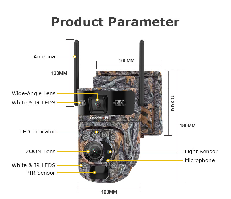 4G LTE Cellular Trail Camera Wildlife Game Camera迷彩 Ubox pic 16