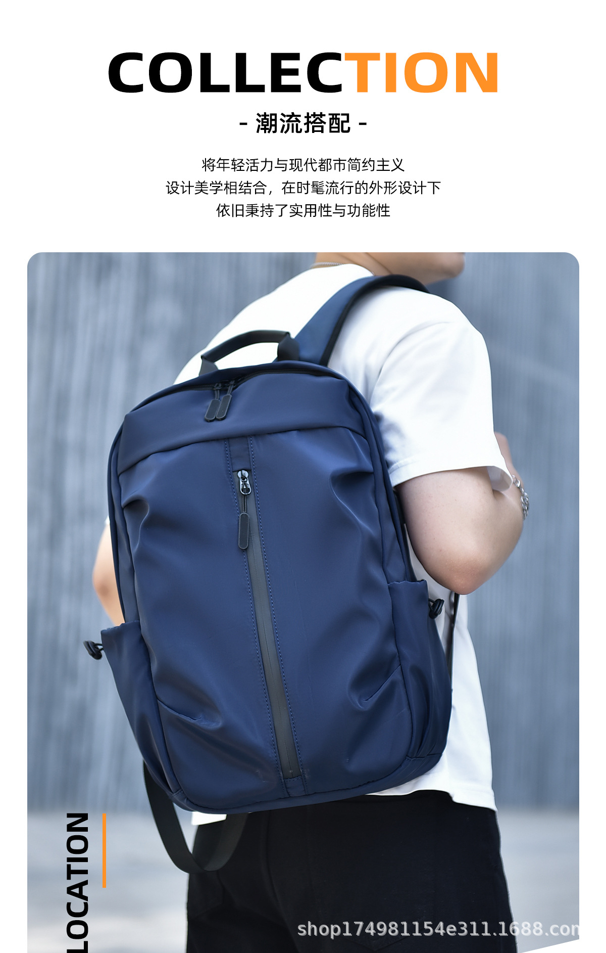 双肩包男士商务背包户外大容量电脑包百搭休闲学生潮旅行书包便携详情21