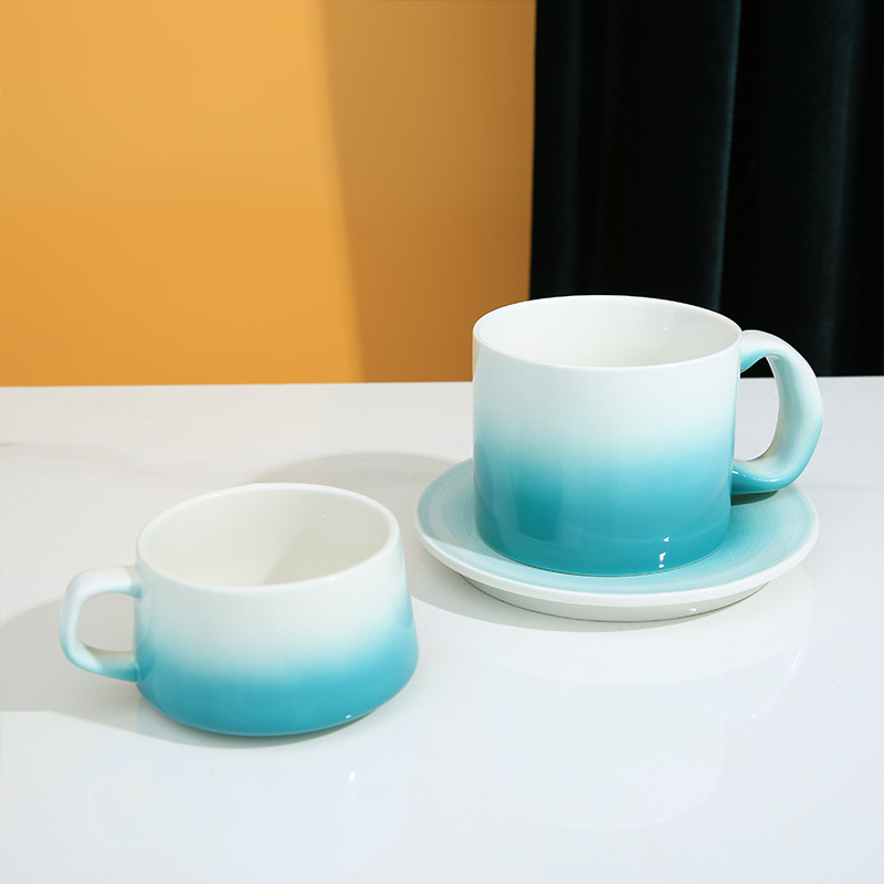 Gradient Trend series ceramic mugs, large-capacity water cups, coffee cups, customizable logos, factory direct sales Specification image
