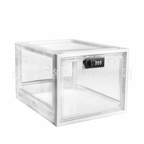 Refrigerator food storage box with combination lock transparent box Mobile phone tablet password medicine box Transparent medicine box
