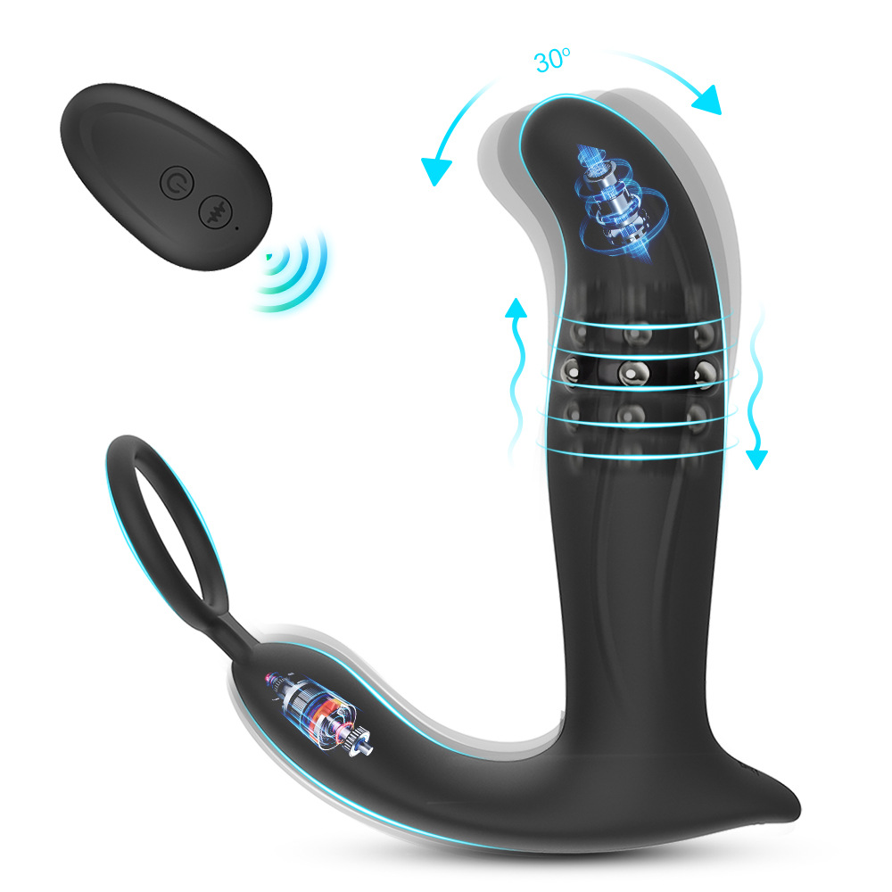 10-frequency peristaltic prostate wireless remote control charging anal plug vibrator for adults full figure