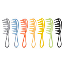 Hair candy color wide tooth comb styling comb men's retro oil head comb back head comb home hollow comb fish tooth comb