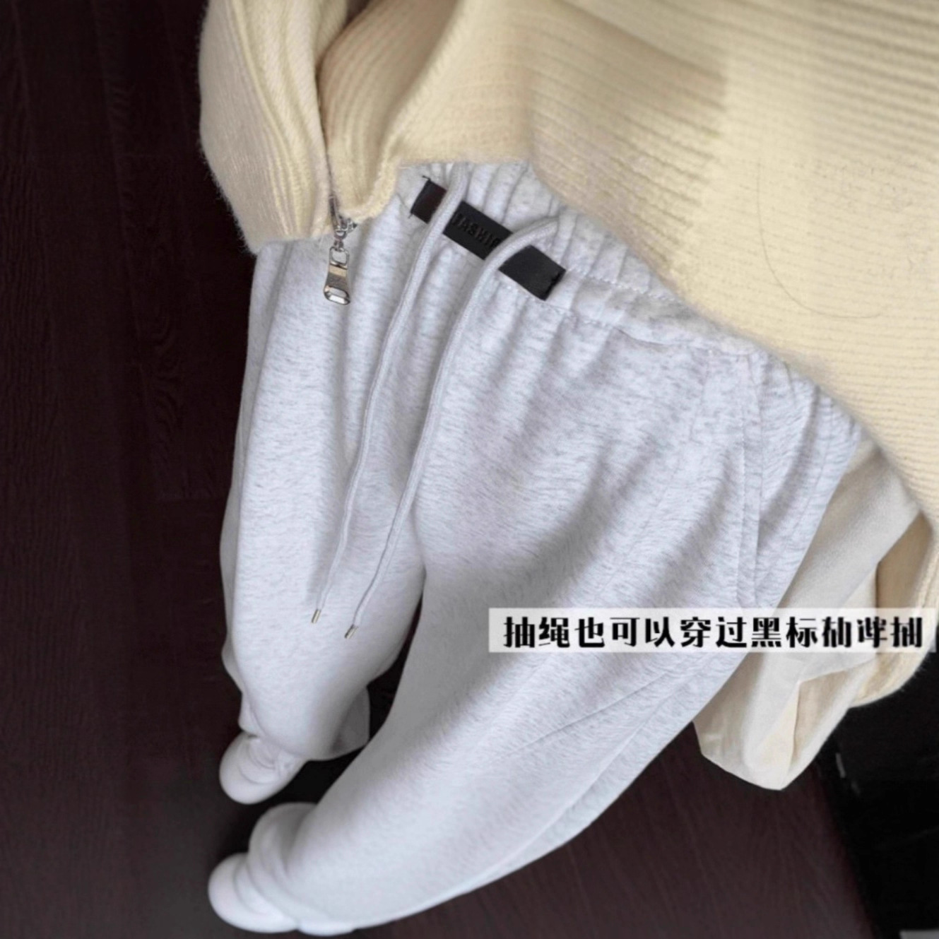加绒卫裤/女装裤子/运动裤女高腰休闲/瑜伽裤/亚麻裤女产品图