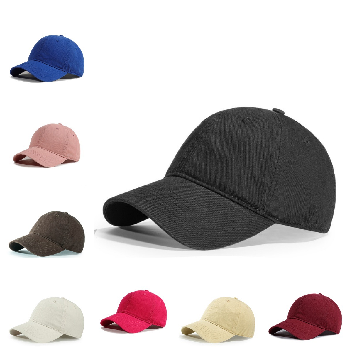 T百搭可水洗鸭舌帽软顶棒球帽高尔夫遮阳帽男女韩版显脸小防晒帽