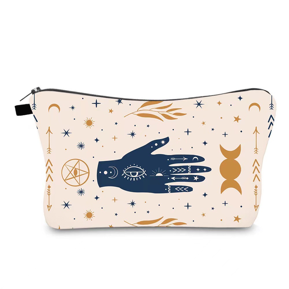 Cross-Border Sales Devil's Eyes Printed Makeup Bag Travel Storage Bag Portable Handheld Toiletry Bag details Picture