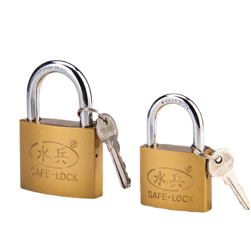 Wholesale copper-like padlocks, single-opening household small locks, power meter box locks, through-opening small lock heads, factory in stock Item Picture