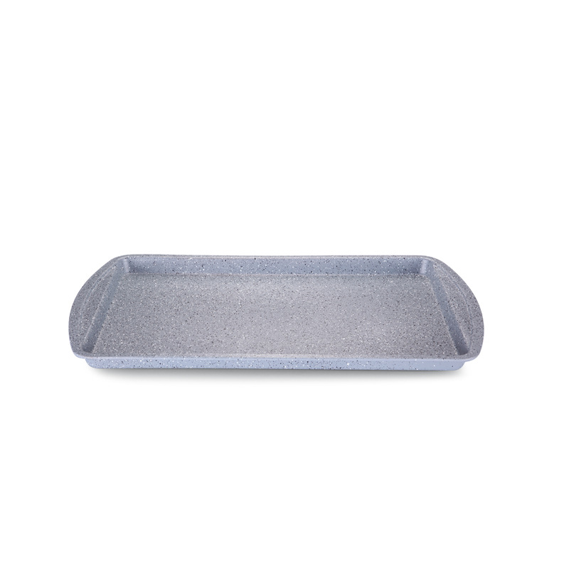 Black Baking Pan With Ear Sand Rimmed Disc Cake Tin Baking Pan Non-Stick Carbon Steel Bread Cheese Baking Pan Specification drawing