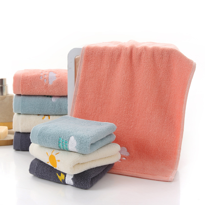 Wholesale weather embroidered cotton face towels are soft, absorbent, and do not shed easily for daily use at home. Limit 32-strand face towels Application Scenario