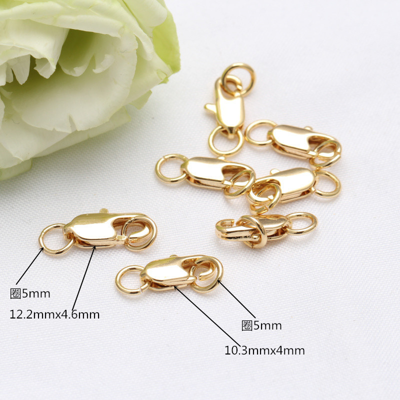 Wholesale Special 14K Color Gold Spring Buckle Rose Gold Bracelet Electroplated Jewelry Accessories Necklace Fishtail Buckle Application Scenario