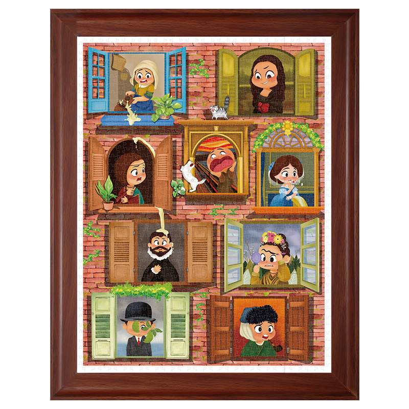 1000 pieces of Chinese-style plastic jigsaw puzzles, 1344 pieces of Chinese-style New Year's Five Blessings Arrive, customized jigsaw puzzles for educational toys and gifts Item Picture