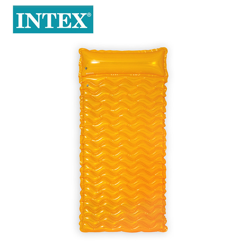 Wholesale of INTEX58807 fluorescent float, pvc inflatable float bed, adult water air float pad Item Picture