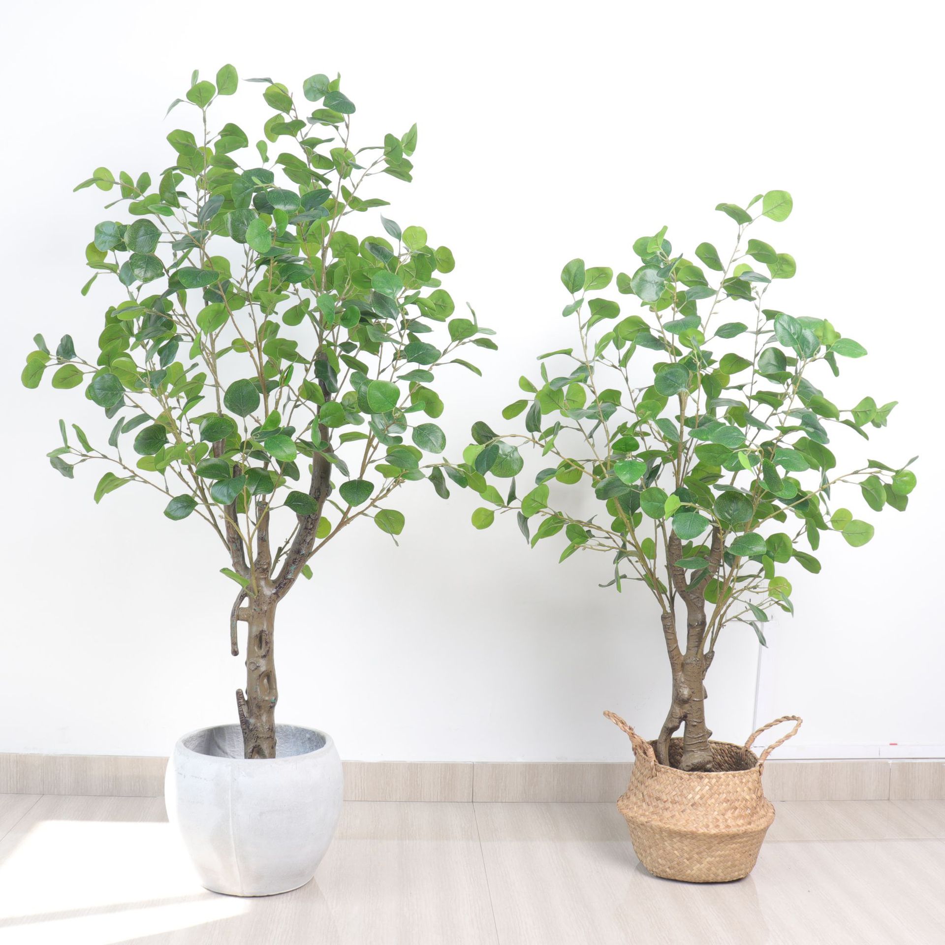 北欧风仿真绿植摆件日本吊钟植物金钱叶室内客厅装饰假树落地盆栽