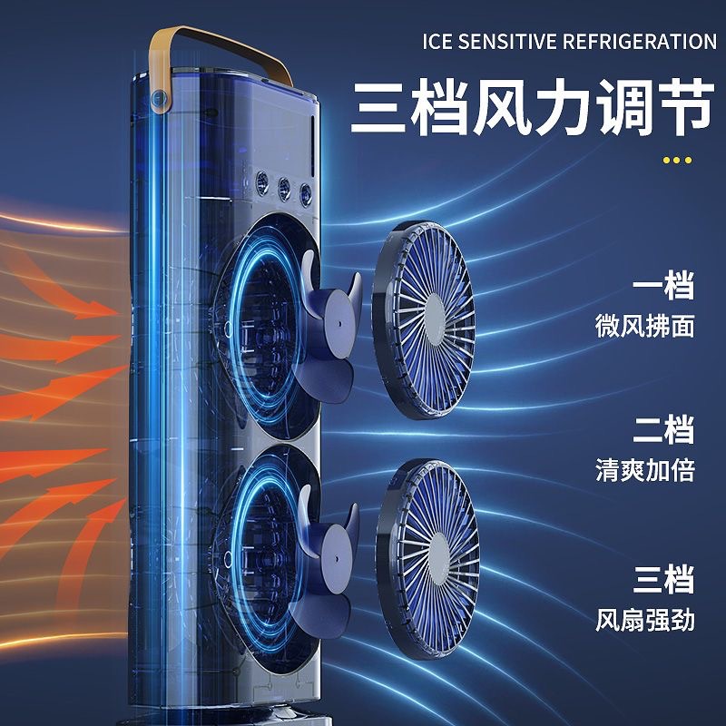 Cross-Border Explosive Home Spray Fan Double Head Large Wind Quiet Circulation Fan Small Office Cooling Artifact Usb Small Fan Application Scenario