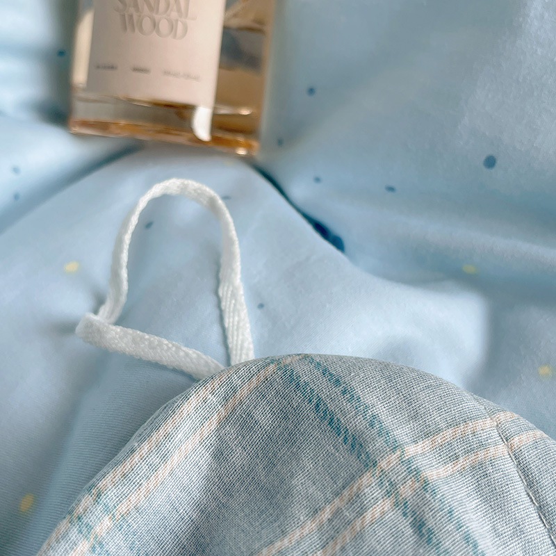 2024 New pure cotton four-piece set, all-cotton bedding, cartoon fresh quilt cover, bed sheet, dormitory three-piece set, bed hat Application Scenario