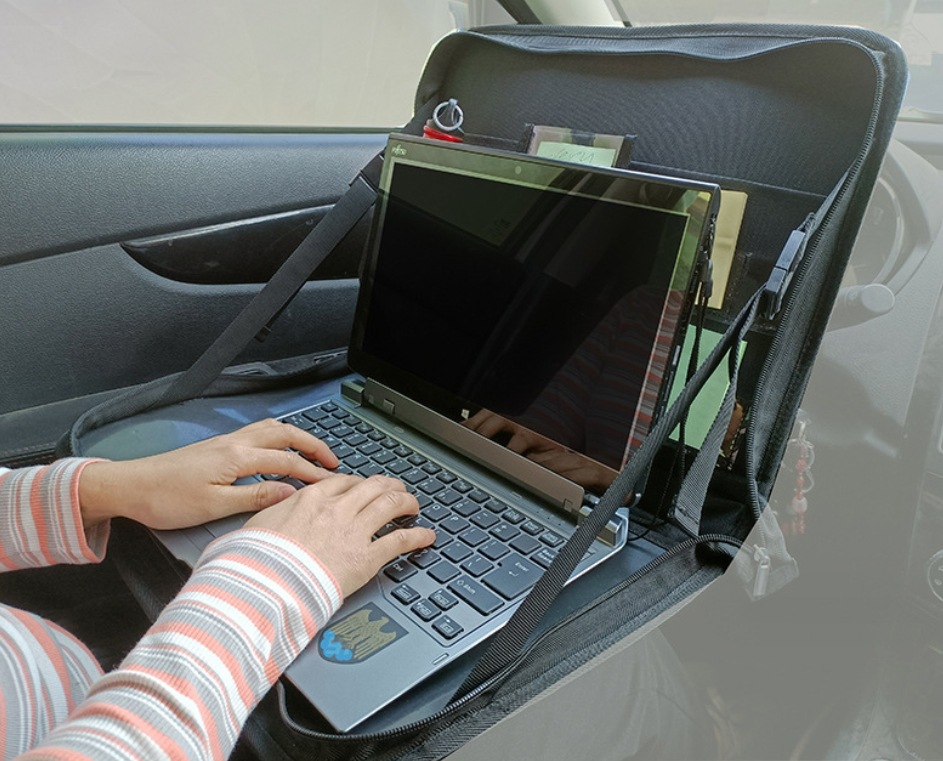 车载折叠电脑包车载多功能笔记本桌笔记本电脑包两用汽车办公便携