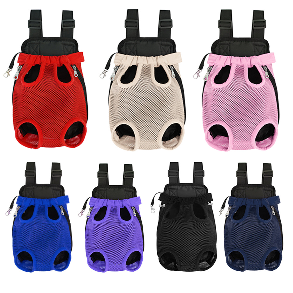 Factory direct sales of pet cat chest bags, outdoor dog bags, dog mesh fabric, breathable and comfortable cat shoulder pet bags details Picture