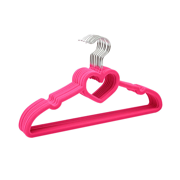 Heart-shaped adult flocked clothes drying rack details Picture
