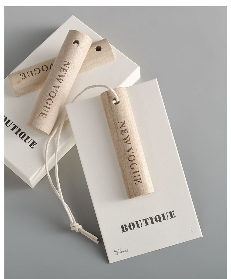 服装吊牌定制高端木头复古天然香樟木衣服挂牌定做合格证标签现货详情23