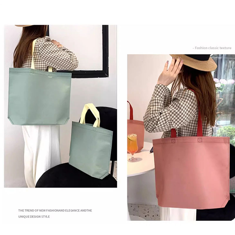Shoulder and back internet-famous non-woven fabric bags in clothing stores, three-dimensional bags, overcoats, down jackets, thickened handbags with logos details Picture