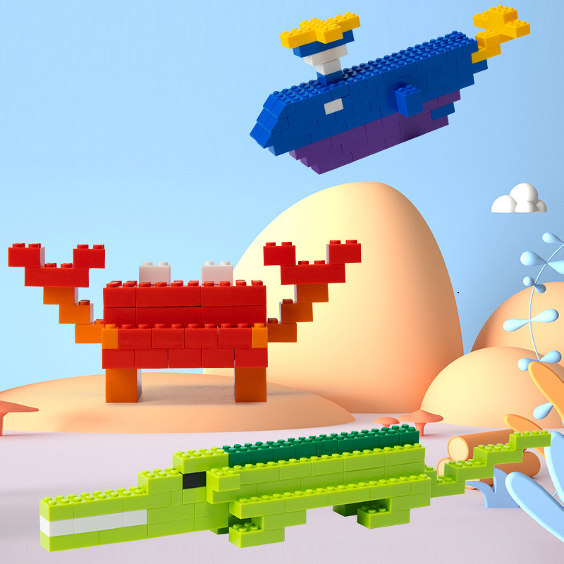 The best-selling educational toys for children aged 3 to 7 in foreign trade include DIY plastic building blocks with small pieces that can be assembled and built, as well as high Hualong toys Specification image