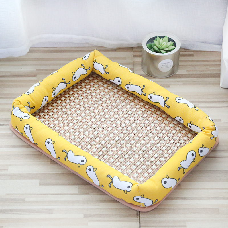 Pet house Cool and cool in summer Pet ice Mat Comfortable and breathable linen rattan mat Cat cool mat Pet cooling mat Specification drawing