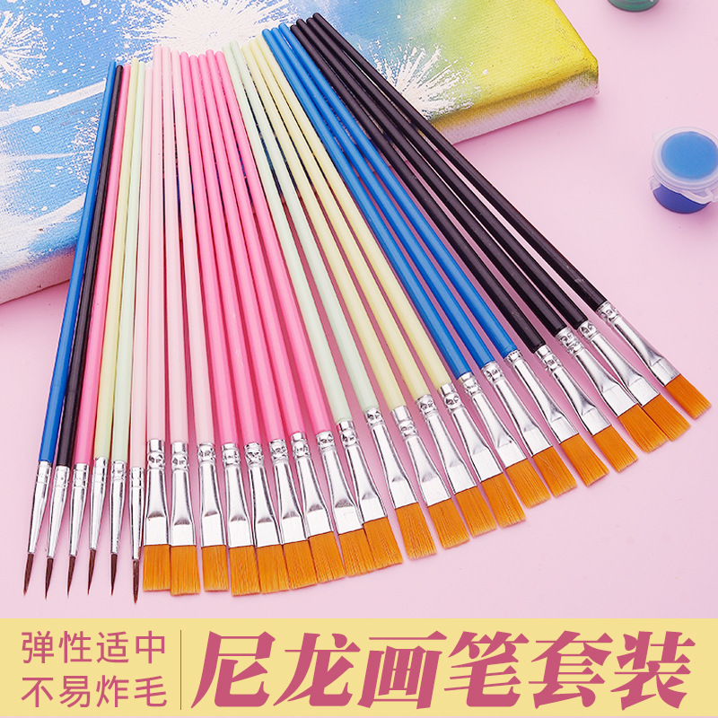 画笔/金属色软头/油画绘画工具/数字油画/石膏娃娃产品图