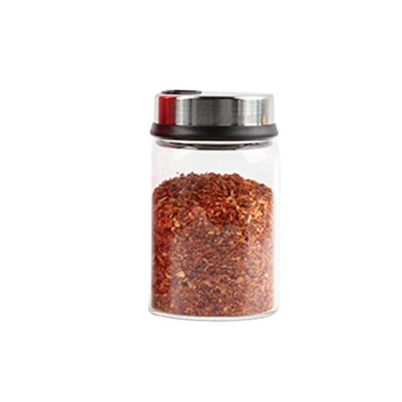 Glass Seasoning Bottle Pepper And Salt Powder Sprinkling Bottle Kitchen Household Seasoning Box Set Seasoning Bottle Bbq Seasoning Jar Item Picture