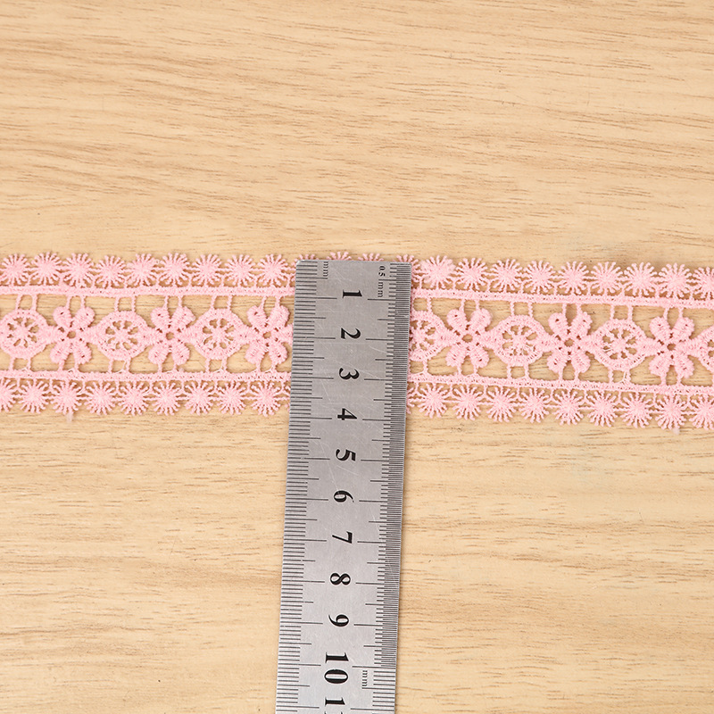 Lace embroidery barcode in stock, double-sided milk silk eyelash lace, lace clothing curtain accessories Application Scenario